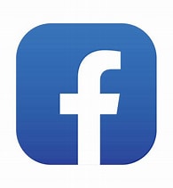 Facebook logo in blue and white on a white background