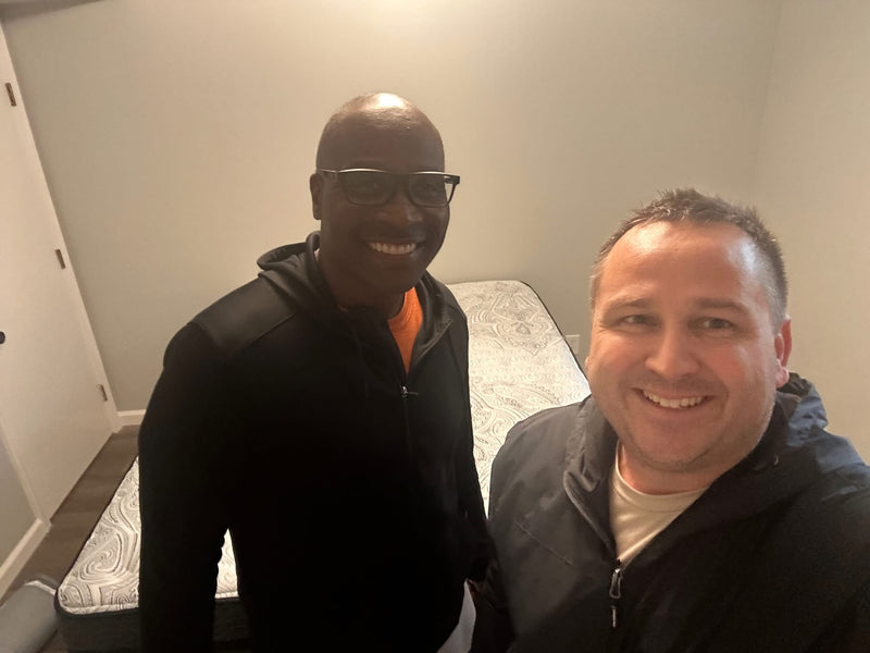 Mattress delivered to a happy customer