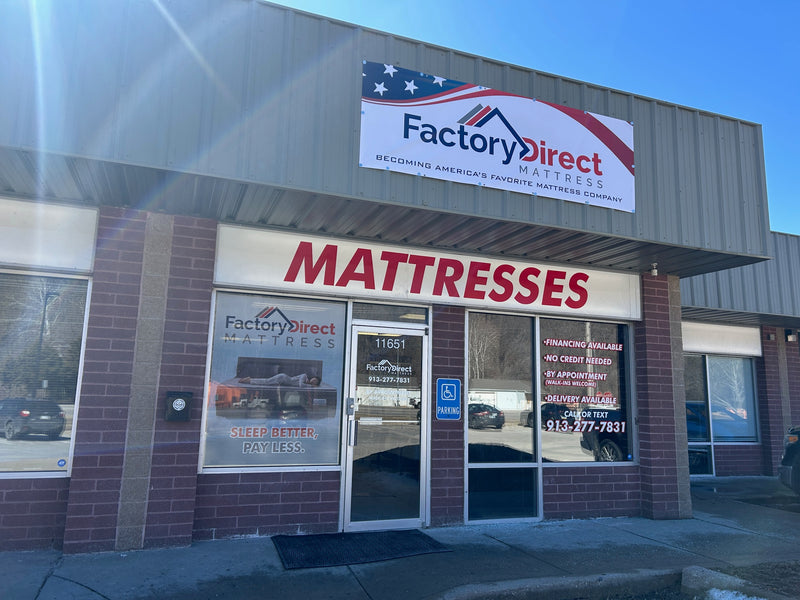Store front of Factory Direct Mattress KCK