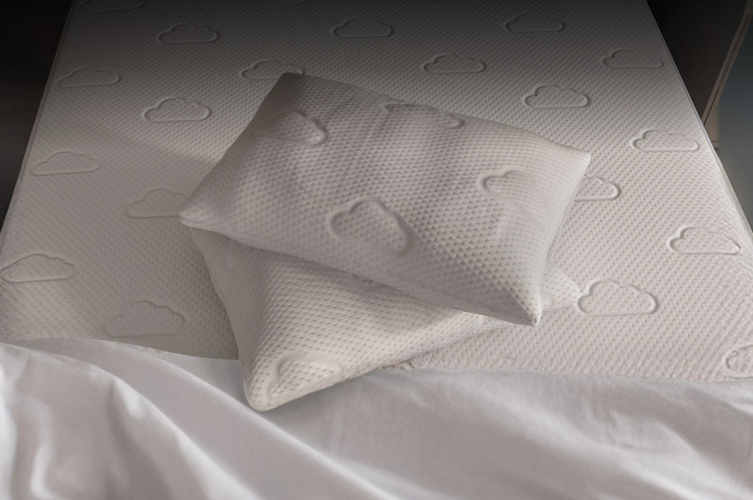Puffy Cloudlike Pillow on bed